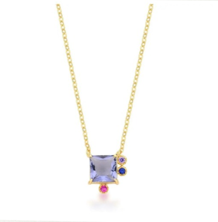Colar Cristal Roxo