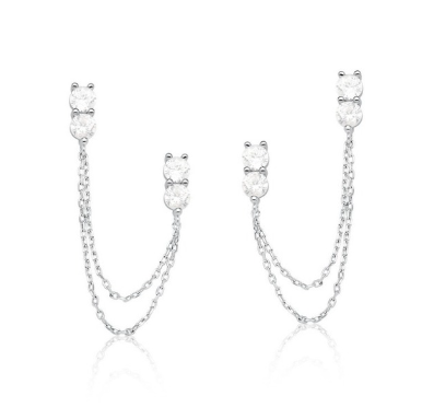 Brinco Cristal dois furos