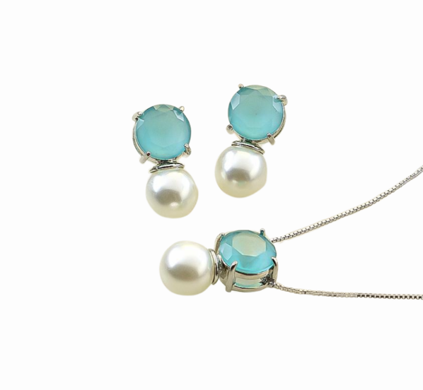 Conjunto Realeza Verde Marinho bolinha