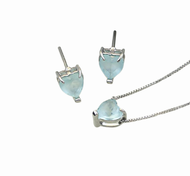 Conjunto Blue Ligth Fusion coração