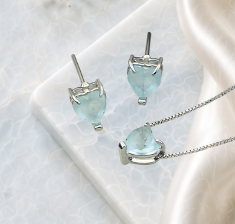 Conjunto Blue Ligth Fusion coração
