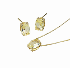 Conjunto Citrino oval