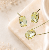 Conjunto Citrino oval