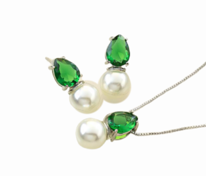 Conjunto Realeza Esmeralda gota