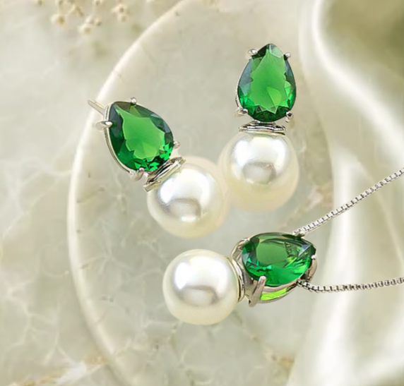 Conjunto Realeza Esmeralda gota