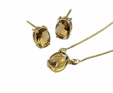 Conjunto Mocha Mousse Cristal oval