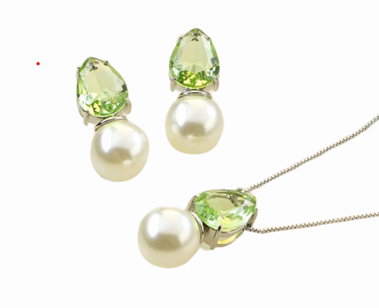 Conjunto Realeza Peridoto gota