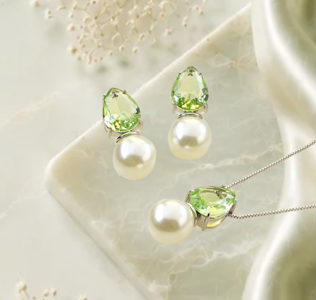 Conjunto Realeza Peridoto gota