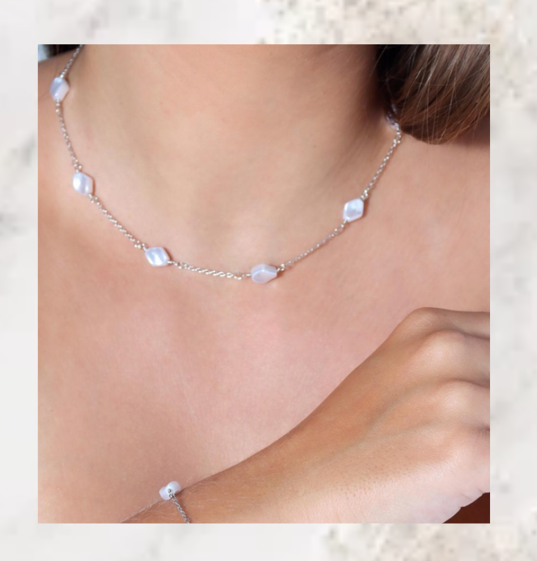 Choker com Pérolas Rústica