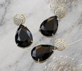 Conjunto Realeza Ônix Zircônia gota