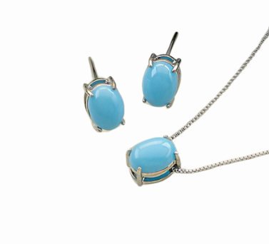 Conjunto Turqueza oval