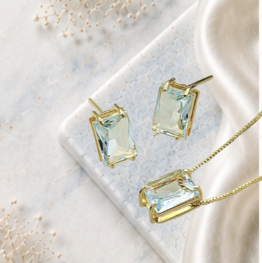 Conjunto Turmalina Cristal