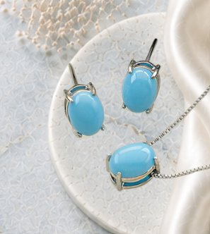Conjunto Turqueza oval